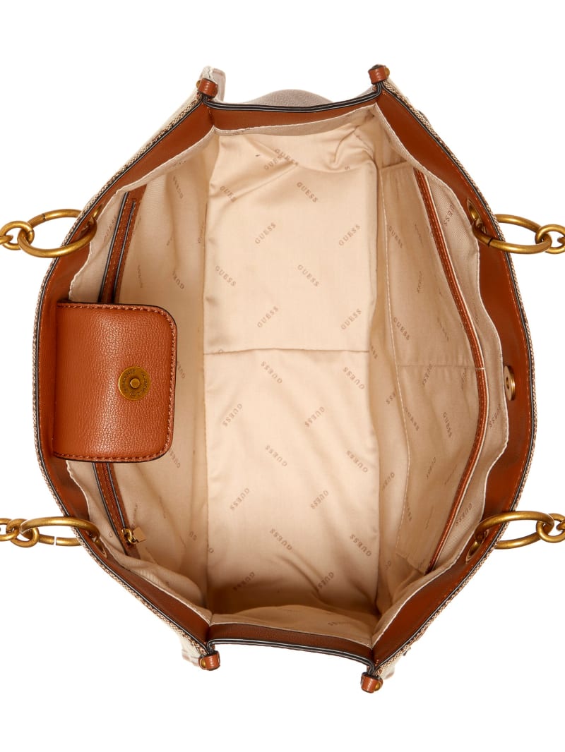 Guess Aviana Tote - Latte/Cognac Guess Aviana Tote - Latte/Cognac