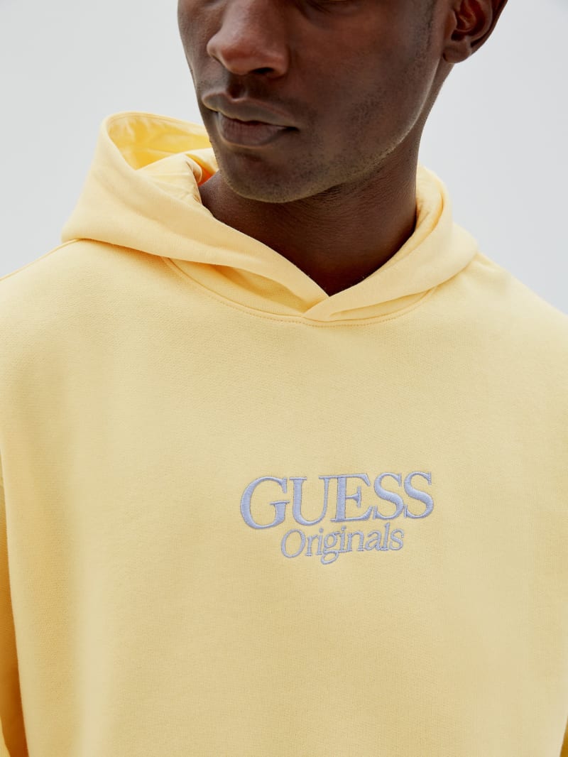 Guess GUESS Originals Logo Hoodie - Butter Corn Guess GUESS Originals Logo Hoodie - Butter Corn