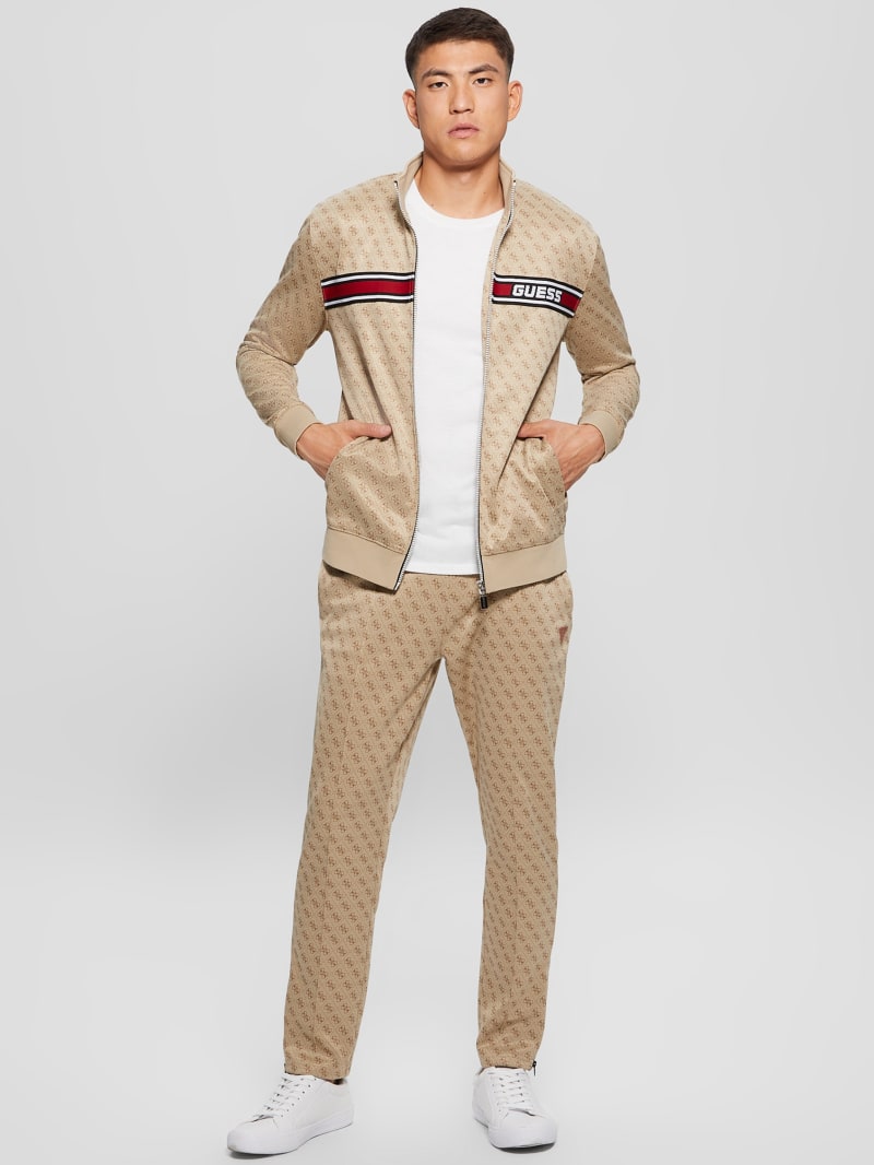 Guess Eco Korbin Track Jacket - 4g Aop Beige Blanco Guess Eco Korbin Track Jacket - 4g Aop Beige Blanco