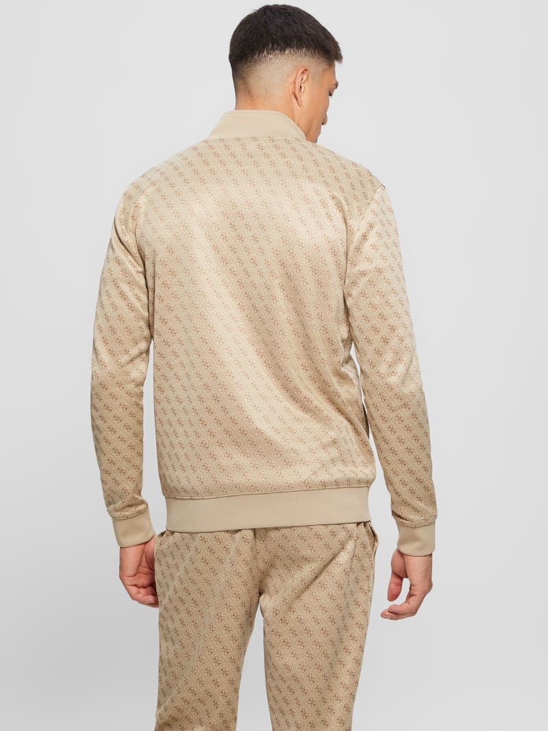Guess Eco Korbin Track Jacket - 4g Aop Beige Blanco Guess Eco Korbin Track Jacket - 4g Aop Beige Blanco