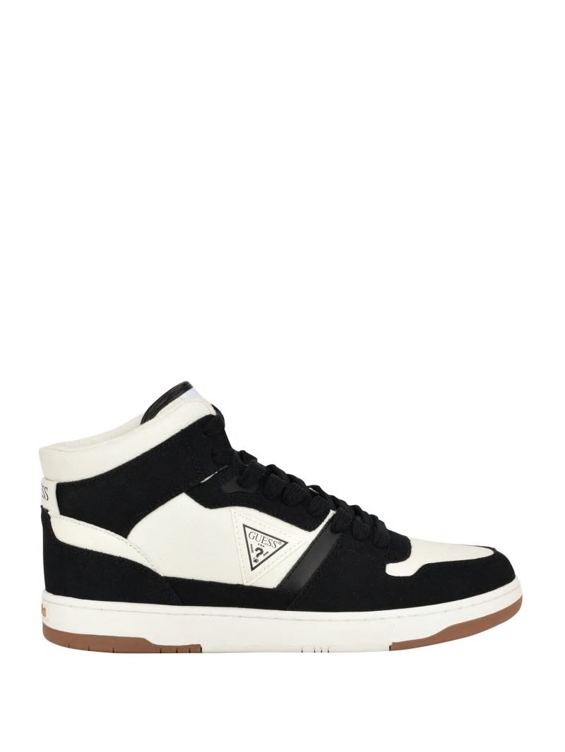 Guess Tristo Triangle High-Top Sneakers - Black 001 Guess Tristo Triangle High-Top Sneakers - Black 001