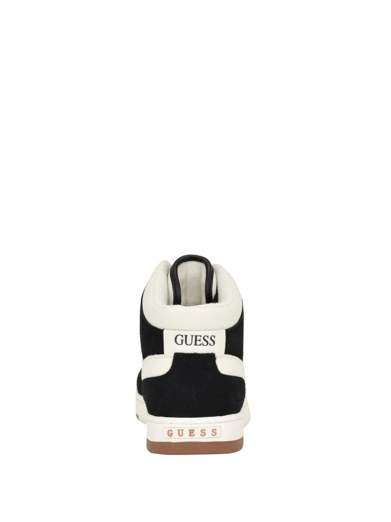 Guess Tristo Triangle High-Top Sneakers - Black 001 Guess Tristo Triangle High-Top Sneakers - Black 001