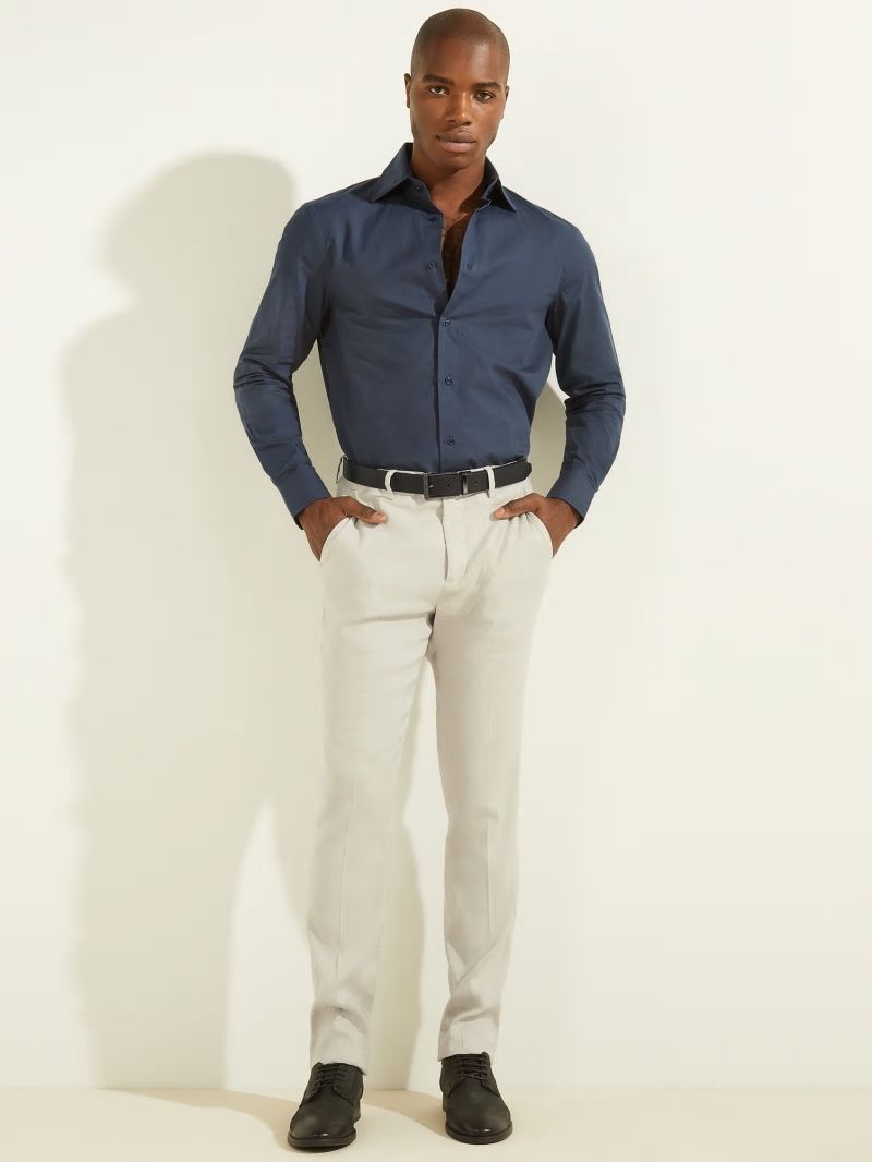 Guess William Shirt - Silk Blue Guess William Shirt - Silk Blue