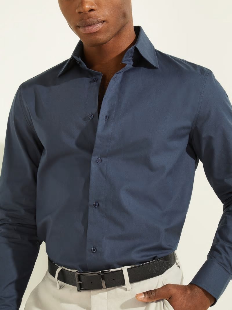 Guess William Shirt - Silk Blue Guess William Shirt - Silk Blue