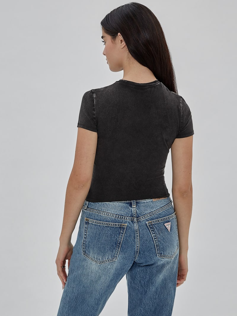 Guess GUESS Originals Vintage Triangle Baby Tee - Jet Black Multi Guess GUESS Originals Vintage Triangle Baby Tee - Jet Black Multi