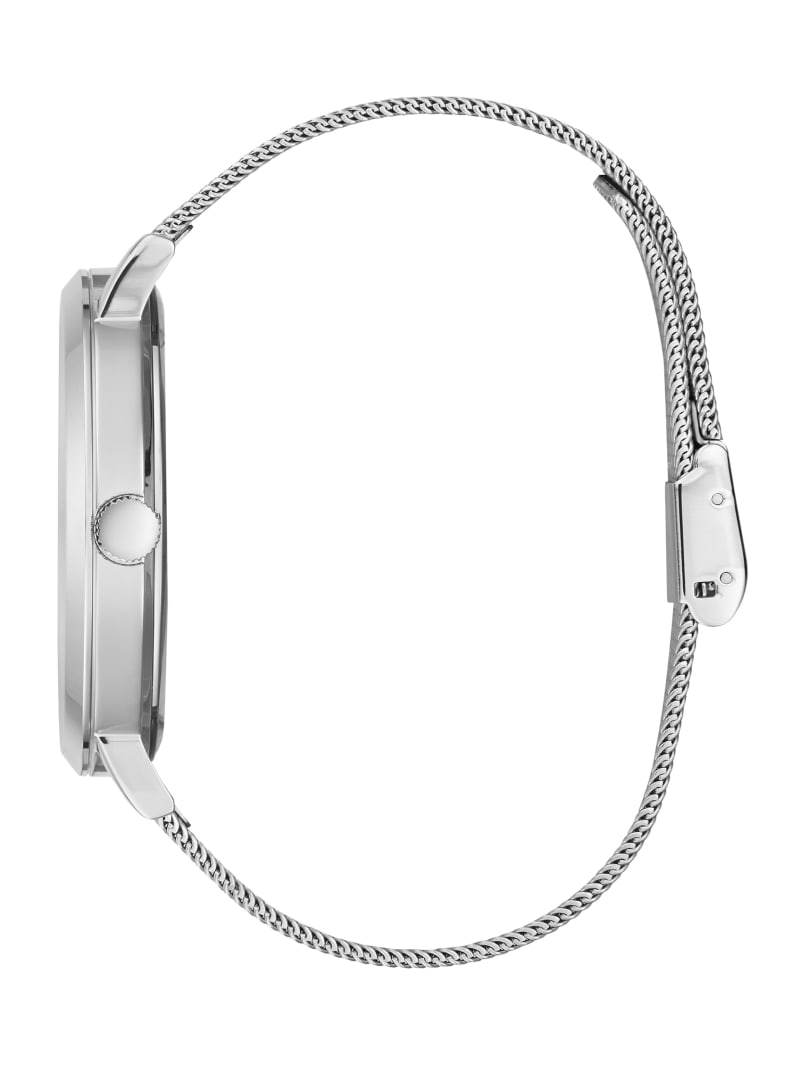 Guess Silver-Tone Mesh Diamond Analog Watch - Rose Gold Guess Silver-Tone Mesh Diamond Analog Watch - Rose Gold