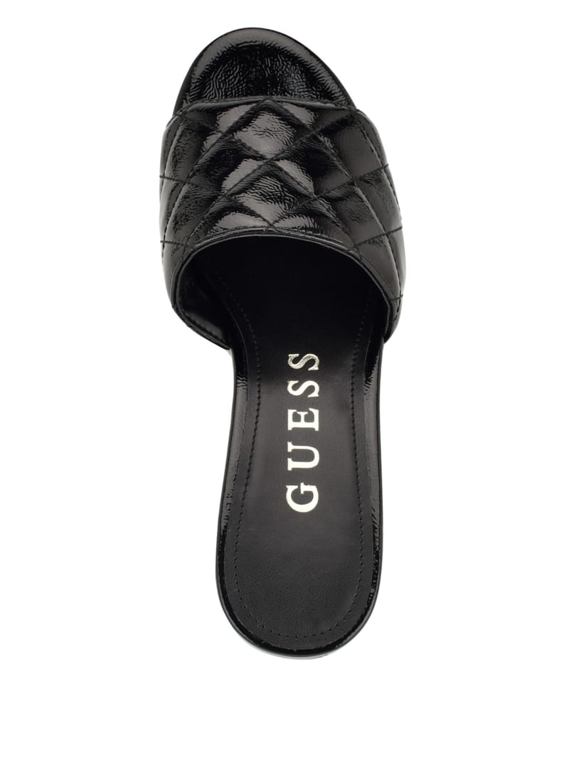 Guess Yanni Quilted Platform Mules - Black 002 Guess Yanni Quilted Platform Mules - Black 002