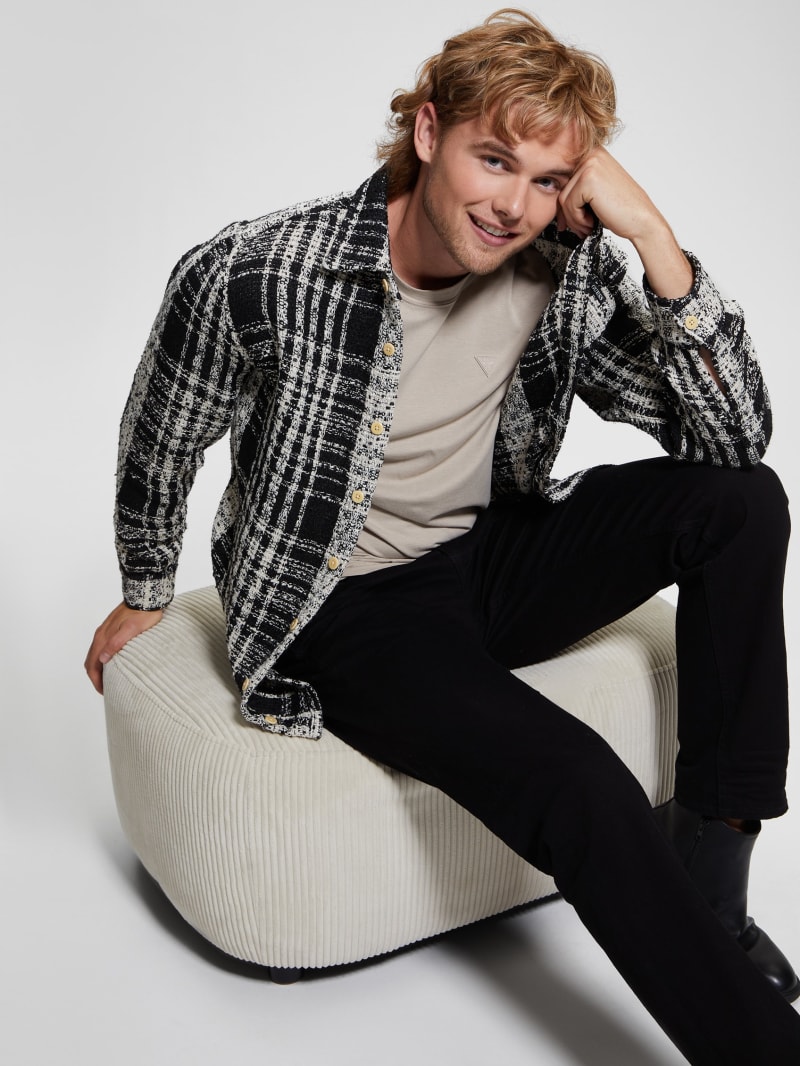 Guess Soyer Plaid Heavyweight Shirt - Salt White Multi Guess Soyer Plaid Heavyweight Shirt - Salt White Multi