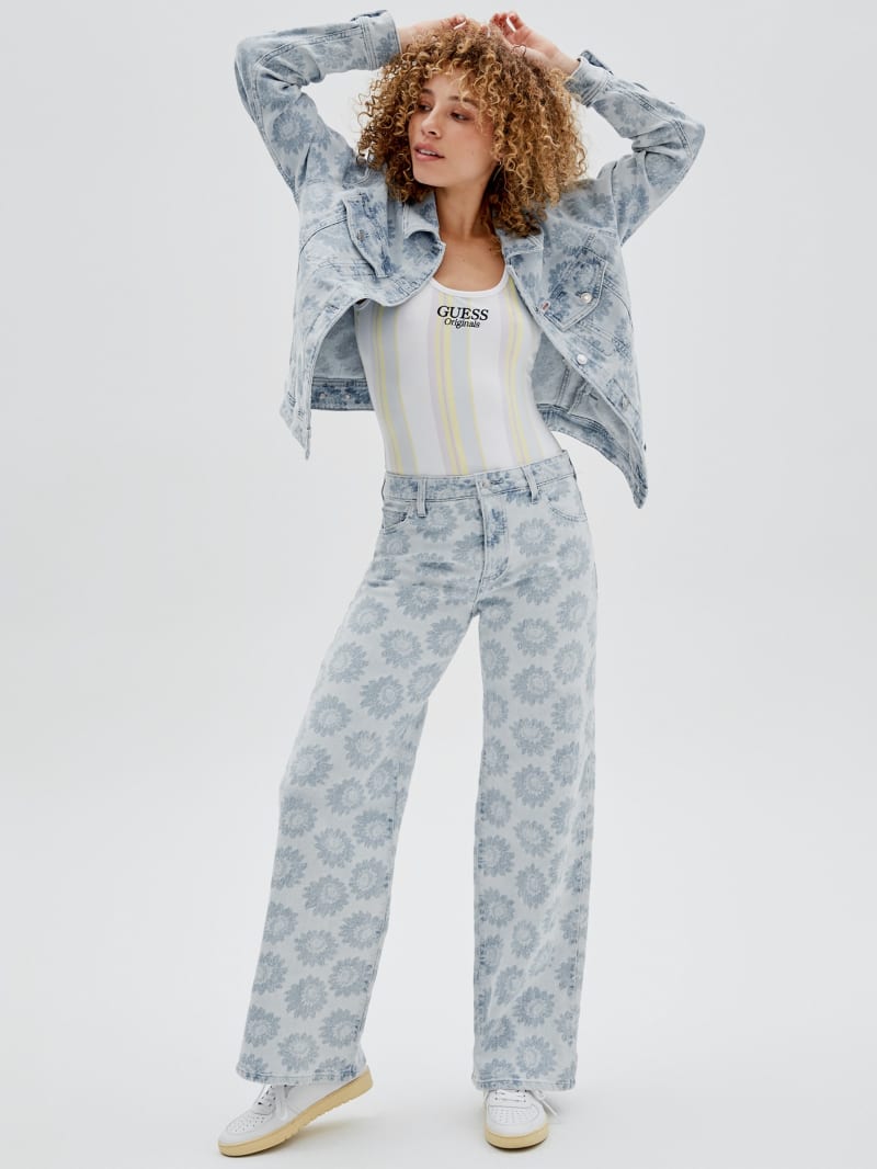 Guess GUESS Originals Daisy Wide-Leg Jeans - Floral Print Guess GUESS Originals Daisy Wide-Leg Jeans - Floral Print