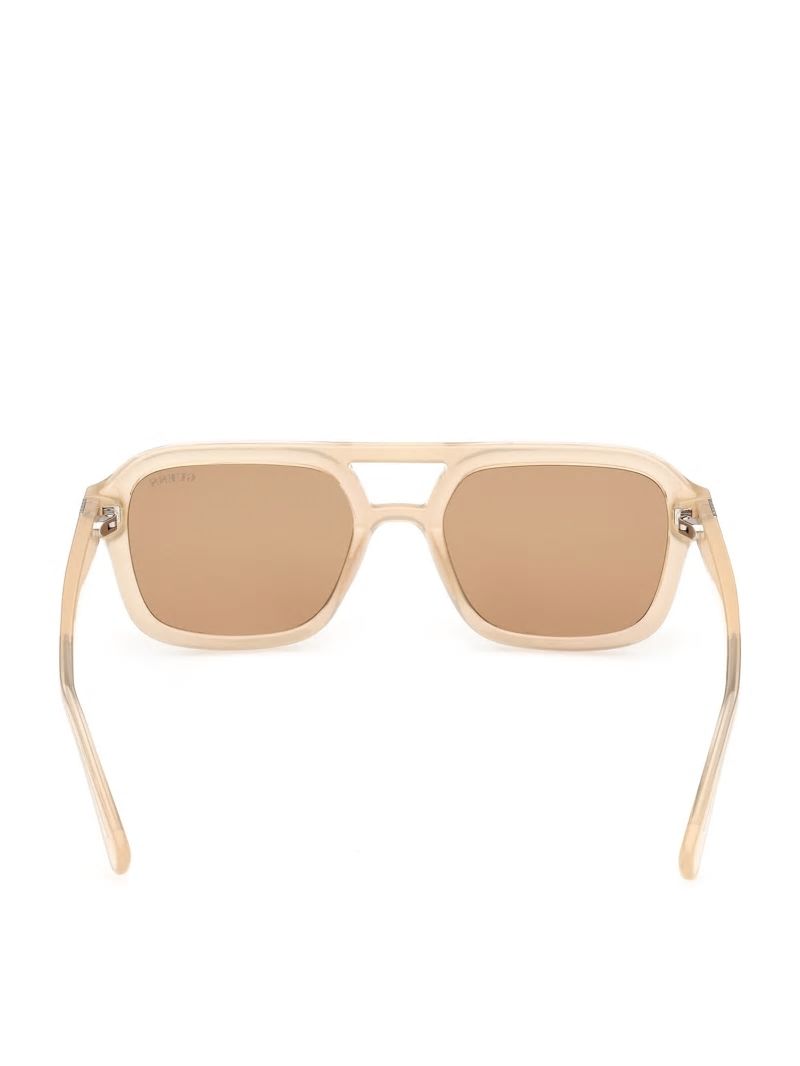 Guess GUESS Originals Aviator Sunglasses - Shiny Beige / Brown Guess GUESS Originals Aviator Sunglasses - Shiny Beige / Brown