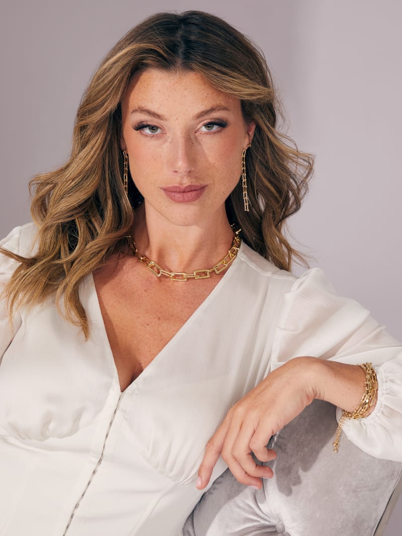 Guess Gold-Tone Chunky Chain Necklace - Gold Guess Gold-Tone Chunky Chain Necklace - Gold