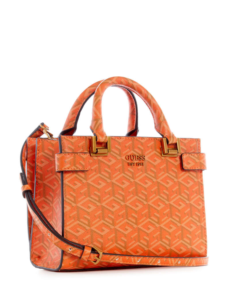 Guess Atene Mini Satchel - Orange Logo Guess Atene Mini Satchel - Orange Logo