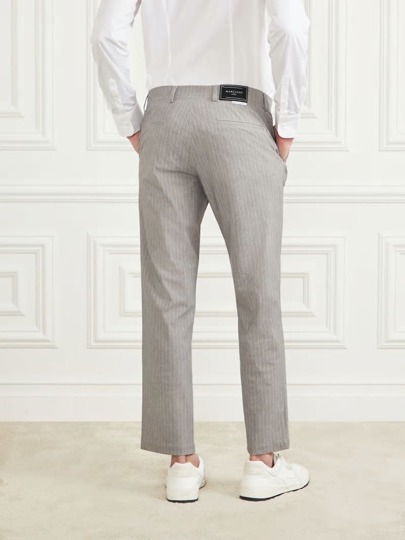 Guess Connor Performing Chino Pants - Light Wool Grey Pinstripe Guess Connor Performing Chino Pants - Light Wool Grey Pinstripe