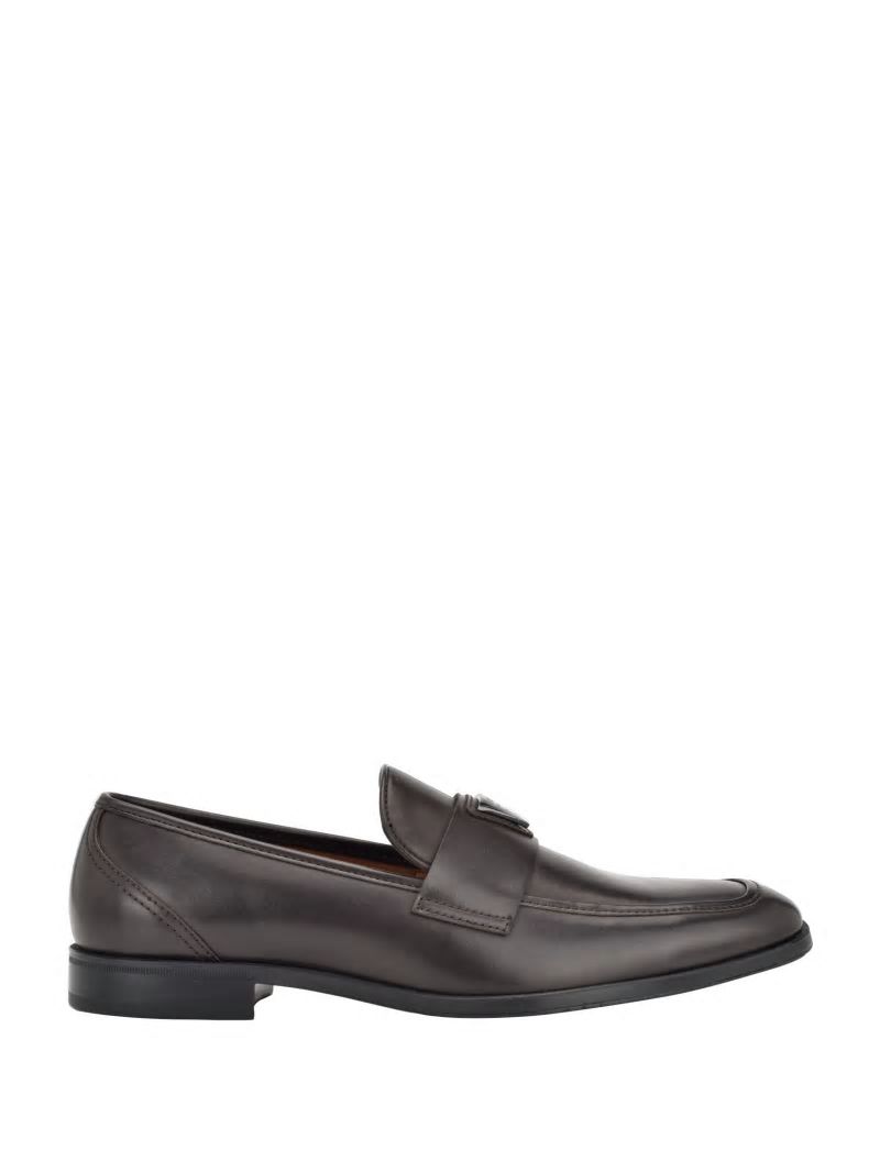 Guess Hemmer Triangle Logo Loafers - Dark Brown Guess Hemmer Triangle Logo Loafers - Dark Brown