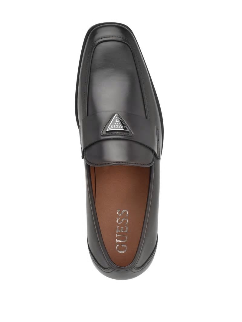 Guess Hemmer Triangle Logo Loafers - Dark Brown Guess Hemmer Triangle Logo Loafers - Dark Brown
