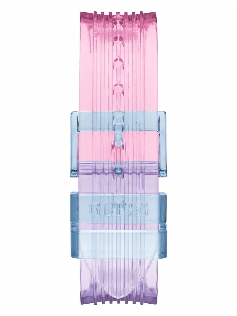 Guess Pink and Purple Multifunction Watch - Silver Guess Pink and Purple Multifunction Watch - Silver