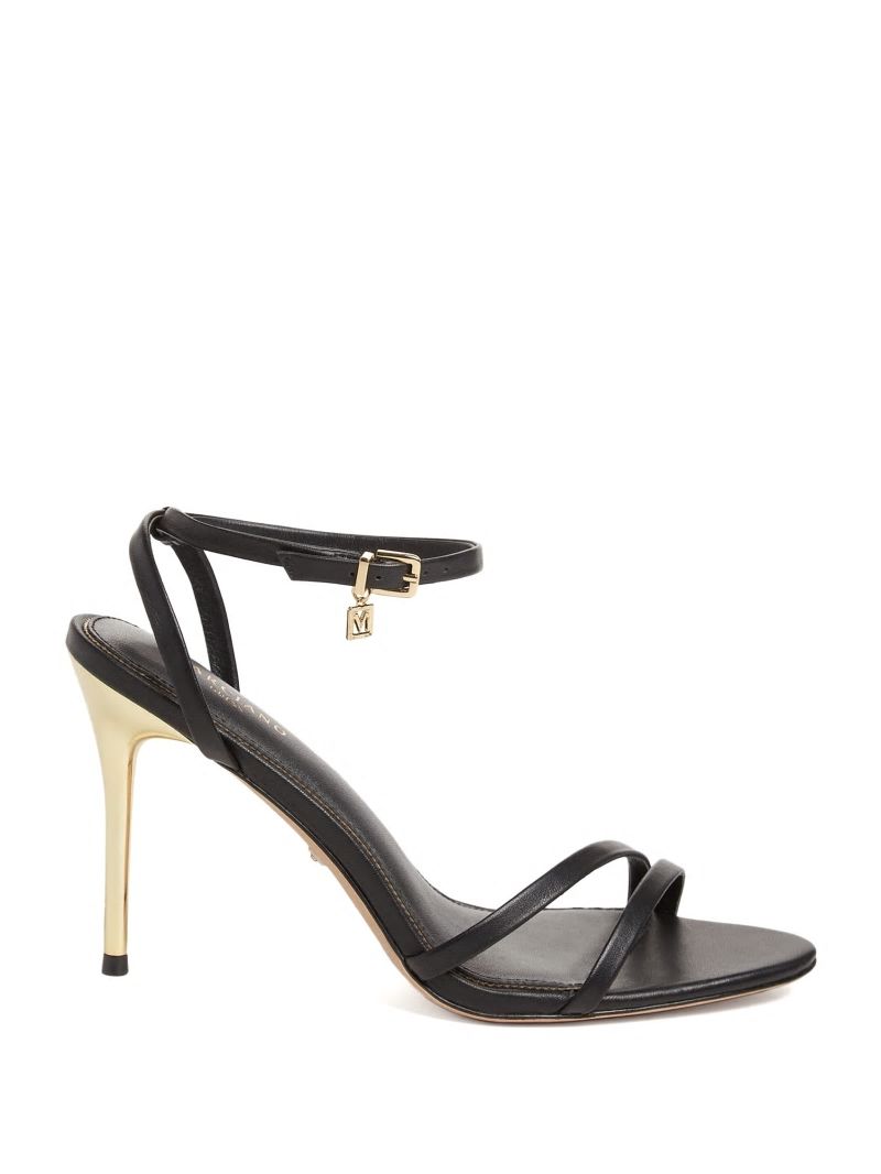 Guess Rich Leather Sandal - Black Guess Rich Leather Sandal - Black