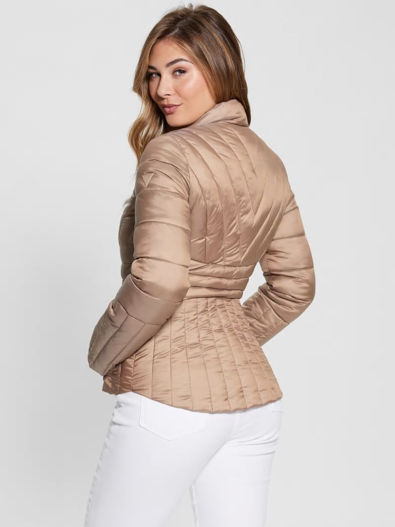 Guess Eco Valeria Puffer Jacket - Wet Sand Guess Eco Valeria Puffer Jacket - Wet Sand