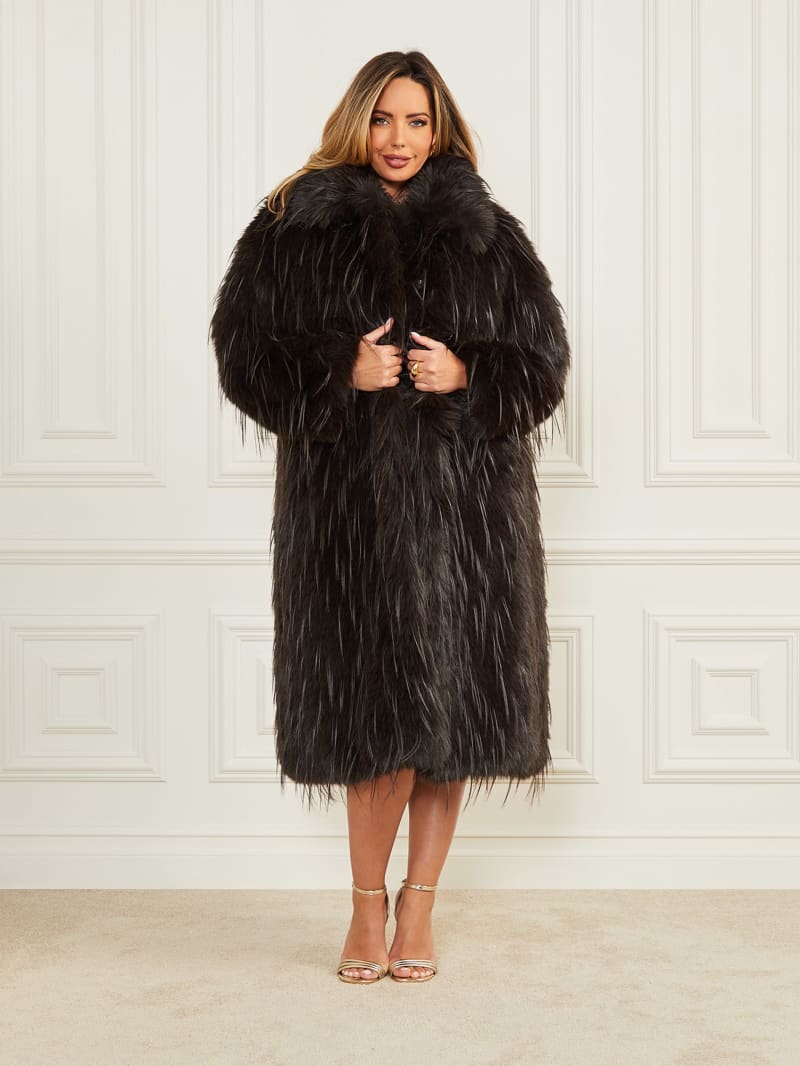 Guess Serena Faux-Fur Coat - Cold Brew Guess Serena Faux-Fur Coat - Cold Brew