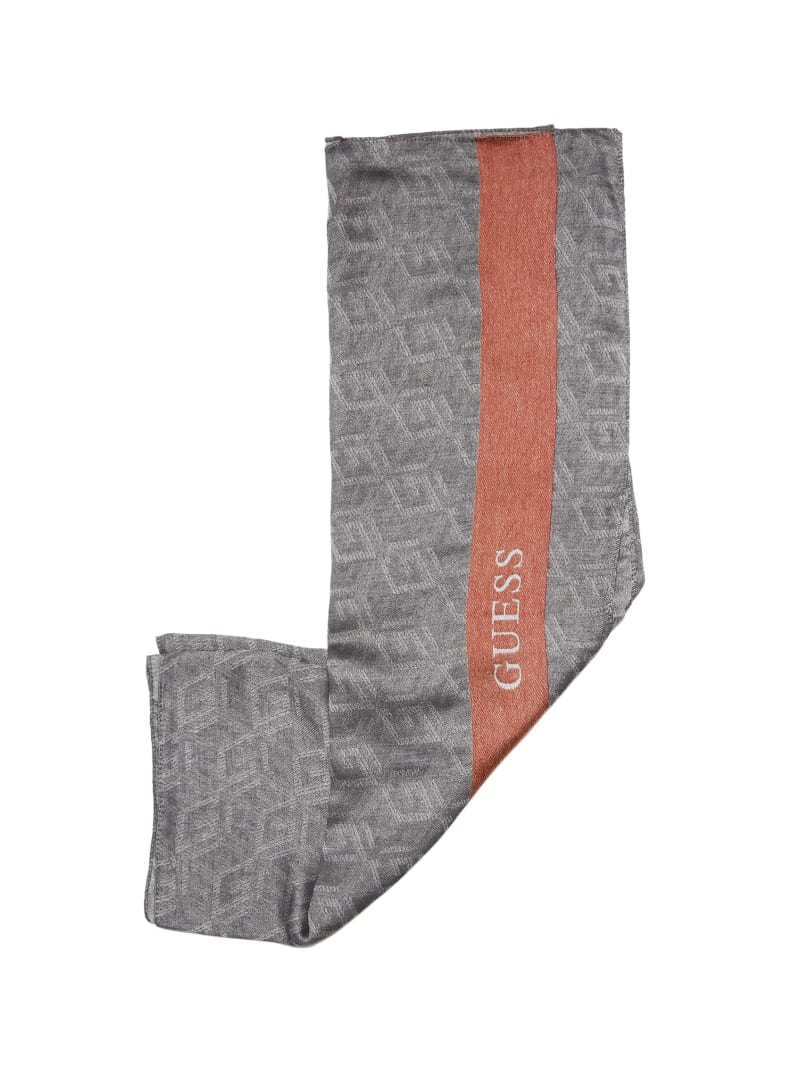 Guess Ederlo Cube Logo Scarf - Black Floral Print Guess Ederlo Cube Logo Scarf - Black Floral Print