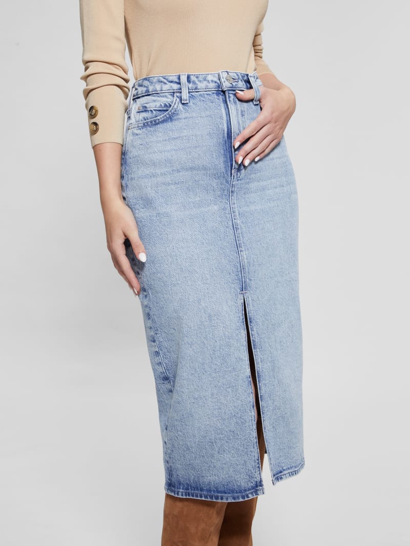 Guess Mila Denim Midi Skirt - Shallow Guess Mila Denim Midi Skirt - Shallow