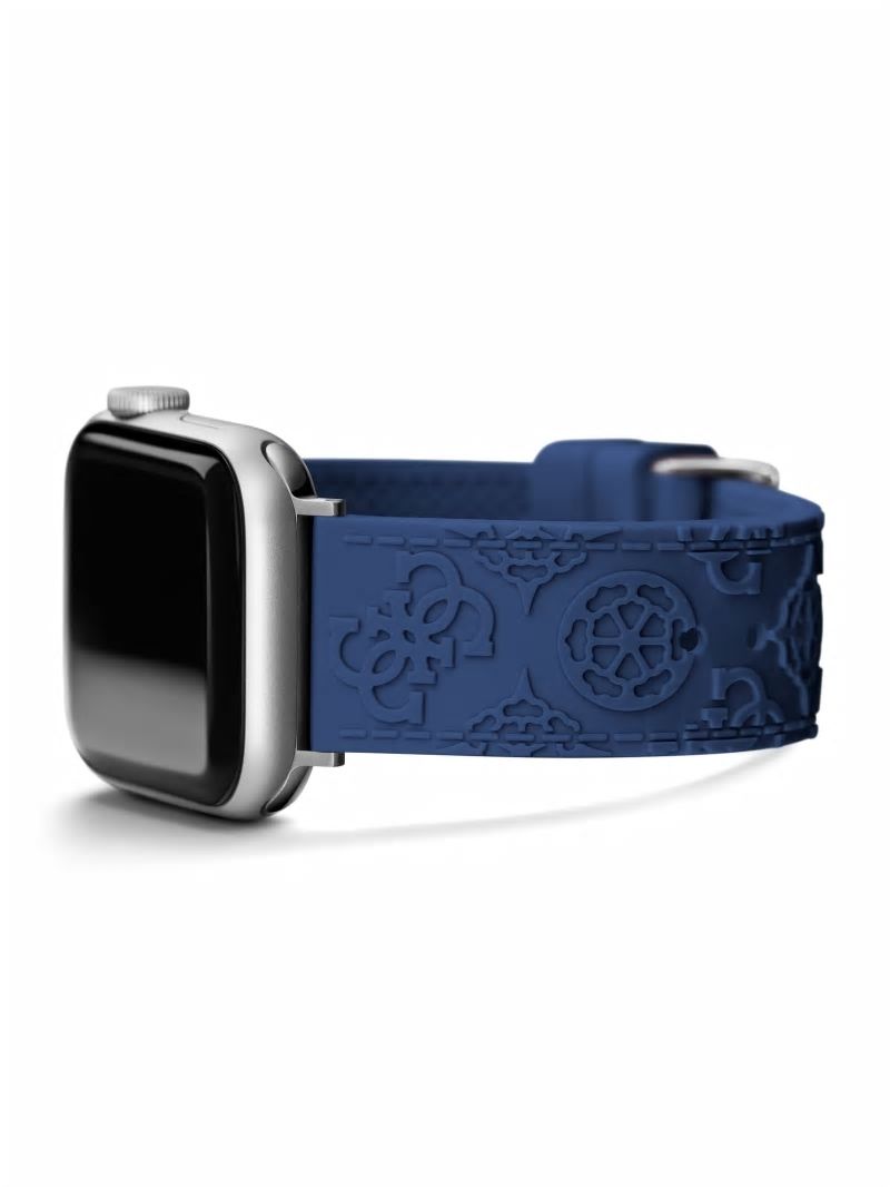 Guess Blue Quattro G and Peony Silicone 38-41 mm Band for Apple Watch® - Blue Guess Blue Quattro G and Peony Silicone 38-41 mm Band for Apple Watch® - Blue