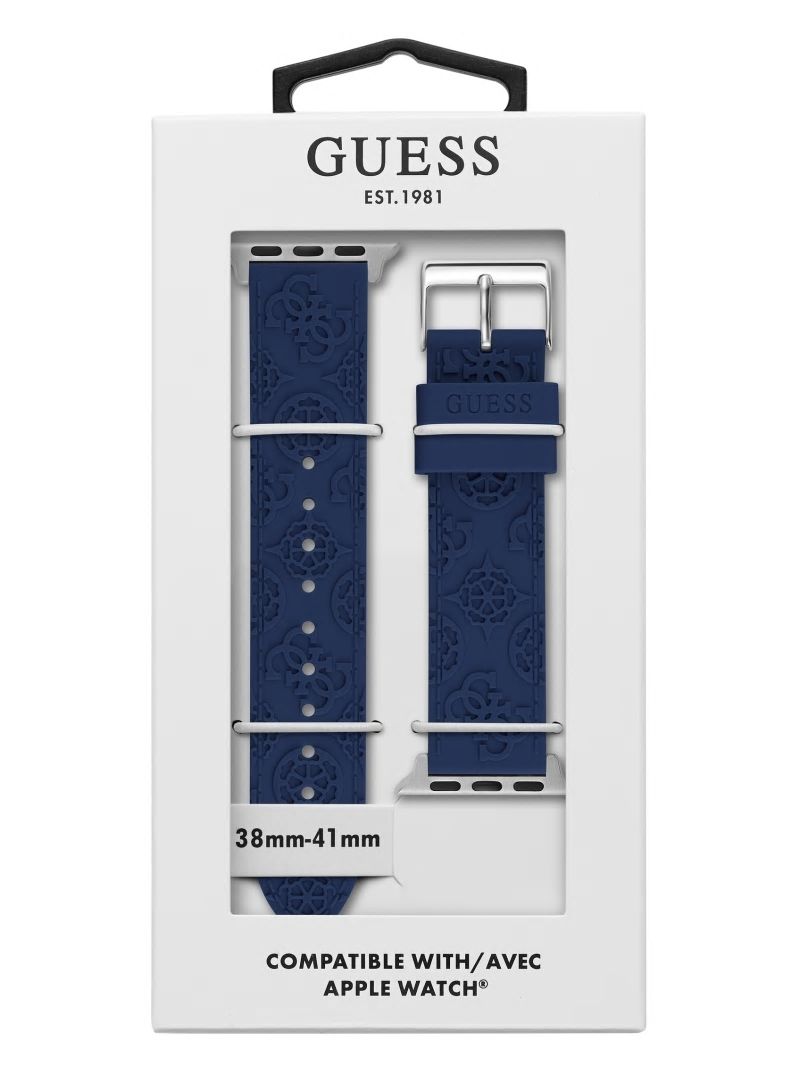 Guess Blue Quattro G and Peony Silicone 38-41 mm Band for Apple Watch® - Blue Guess Blue Quattro G and Peony Silicone 38-41 mm Band for Apple Watch® - Blue