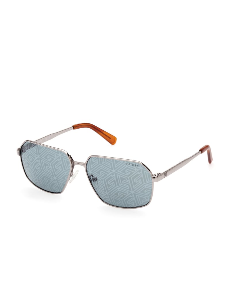 Guess Otto Navigator Metal Sunglasses - Olive Guess Otto Navigator Metal Sunglasses - Olive