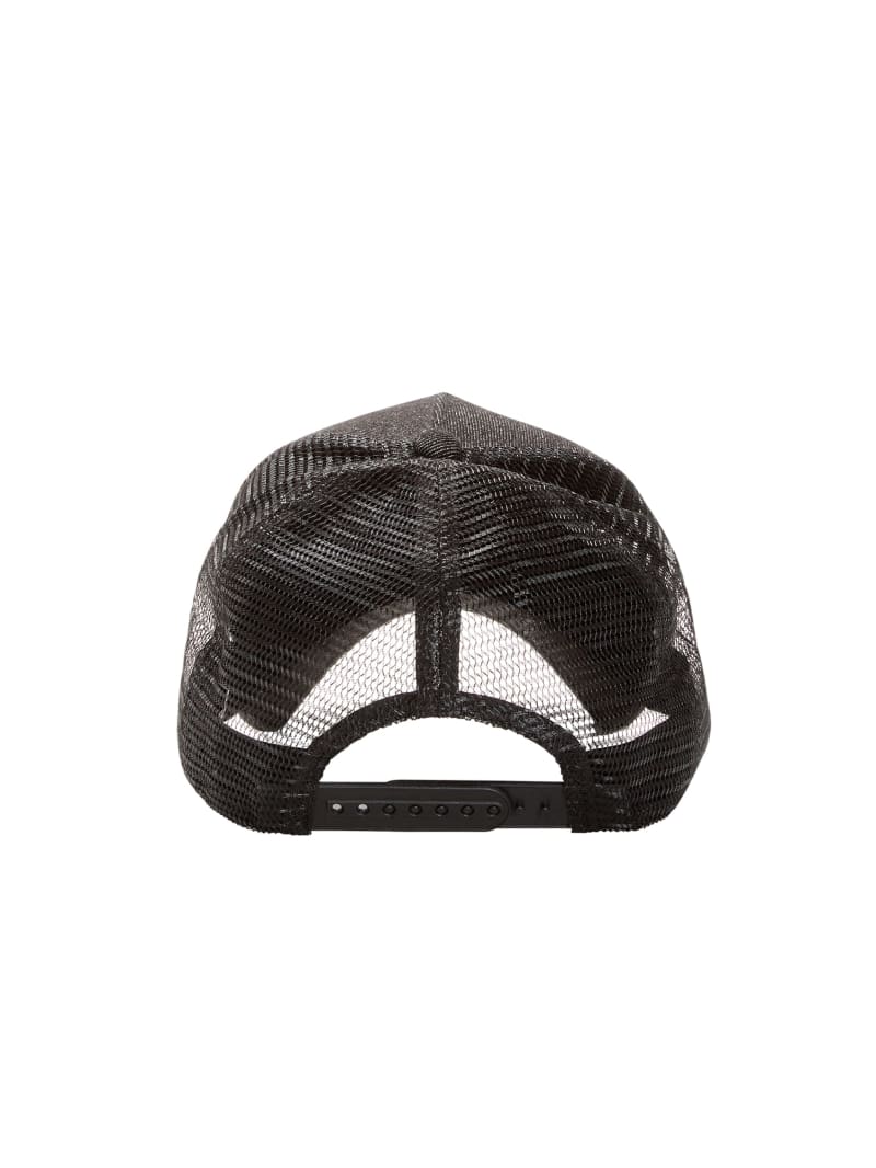 Guess GUESS Originals Denim Trucker Hat - Black Guess GUESS Originals Denim Trucker Hat - Black