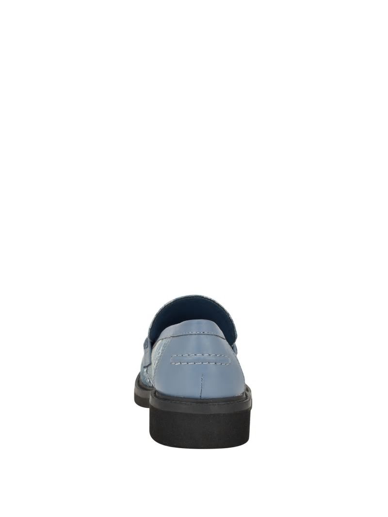 Guess Shatha Denim Peony Triangle Loafers - Denim Tie Dye Guess Shatha Denim Peony Triangle Loafers - Denim Tie Dye