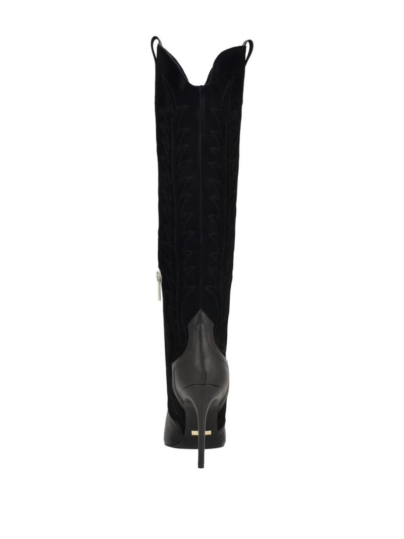 Guess Skylia Over-the-Knee Suede Western Boots - Black 001 Guess Skylia Over-the-Knee Suede Western Boots - Black 001