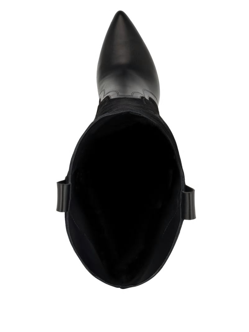 Guess Skylia Over-the-Knee Suede Western Boots - Black 001 Guess Skylia Over-the-Knee Suede Western Boots - Black 001