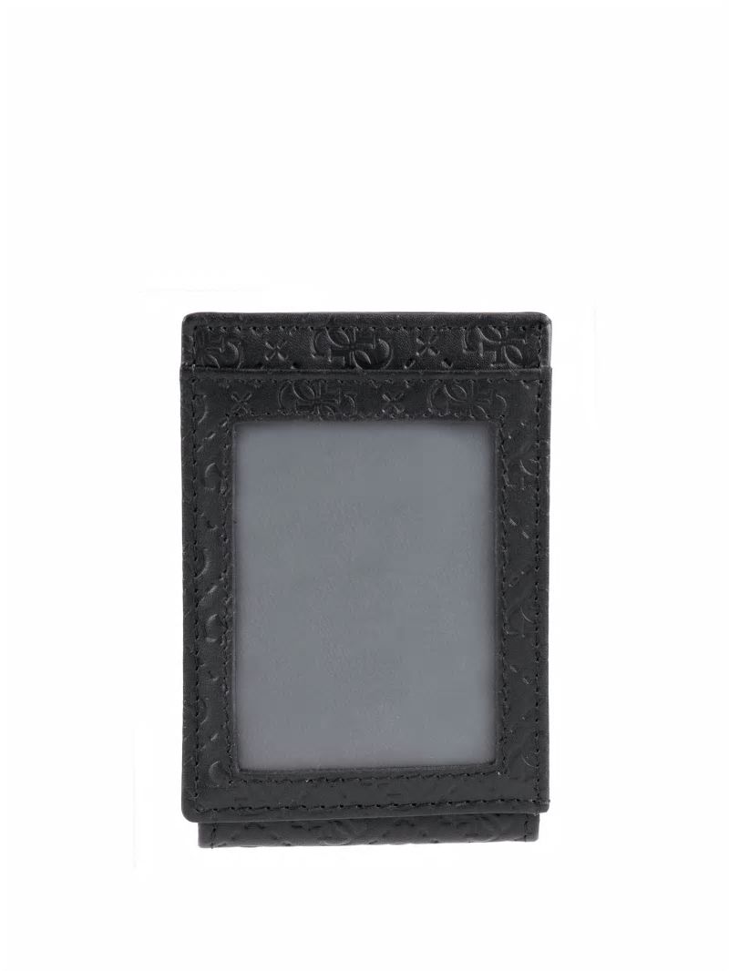 Guess Mesa Magnetic Fold Wallet - Black/Red