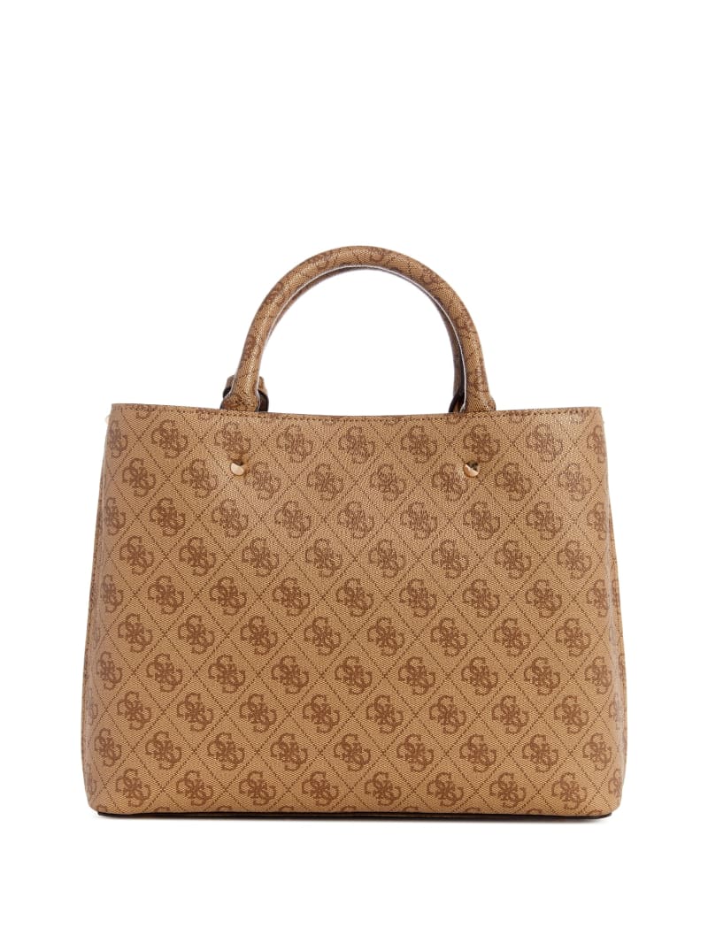 Guess Meridian Signature Girlfriend Satchel - Latte Logo Guess Meridian Signature Girlfriend Satchel - Latte Logo
