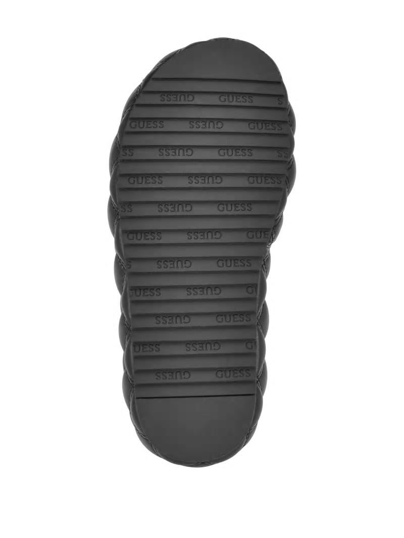 Guess Longo Quilted Flatform Slides - Black 001 Guess Longo Quilted Flatform Slides - Black 001