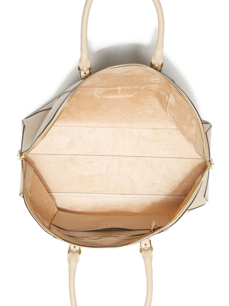 Guess Lady Luxe Dome Satchel - Taupe Guess Lady Luxe Dome Satchel - Taupe