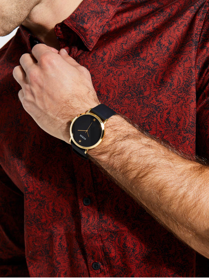 Guess Black and Gold-Tone Analog Watch - Black Guess Black and Gold-Tone Analog Watch - Black