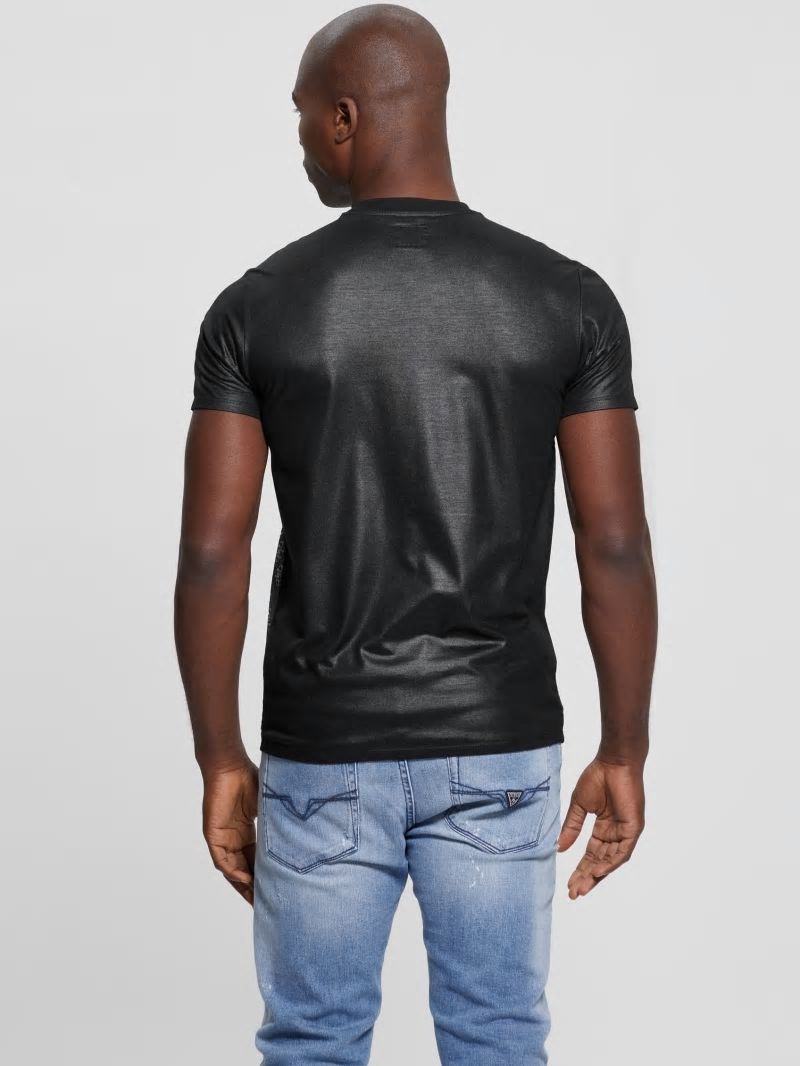 Guess Shine Quattro G Tee - Jet Black Multi Guess Shine Quattro G Tee - Jet Black Multi
