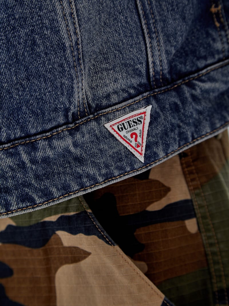 Guess GUESS Originals Denim Trucker Jacket - Go Used Dark Medium Wash Guess GUESS Originals Denim Trucker Jacket - Go Used Dark Medium Wash