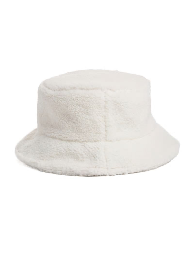 Guess Sherpa Bucket Hat - White Multi Guess Sherpa Bucket Hat - White Multi