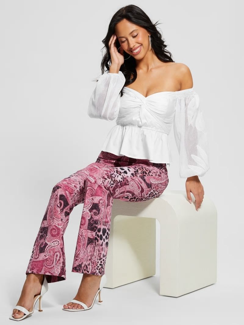 Guess Emma Off-the-Shoulder Top - Pure White Guess Emma Off-the-Shoulder Top - Pure White