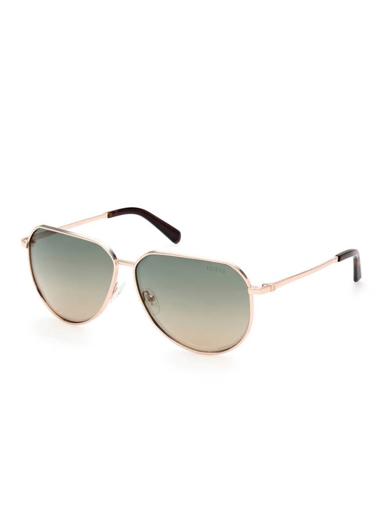 Guess Aviator Metal Sunglasses - Rosegold Guess Aviator Metal Sunglasses - Rosegold