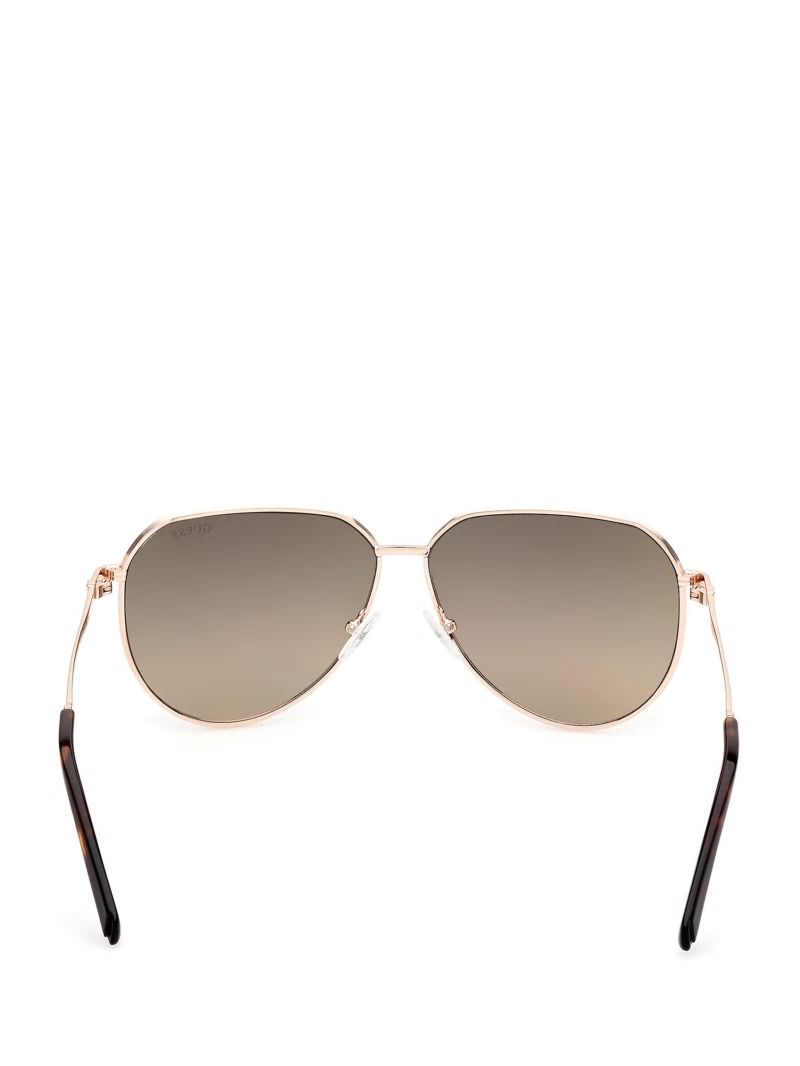 Guess Aviator Metal Sunglasses - Rosegold Guess Aviator Metal Sunglasses - Rosegold