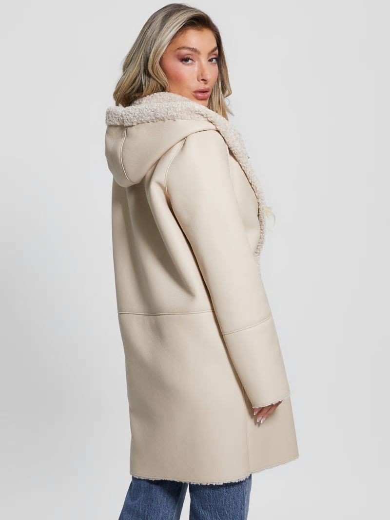Guess Clara Hooded Parka - Pearl Oyster Guess Clara Hooded Parka - Pearl Oyster