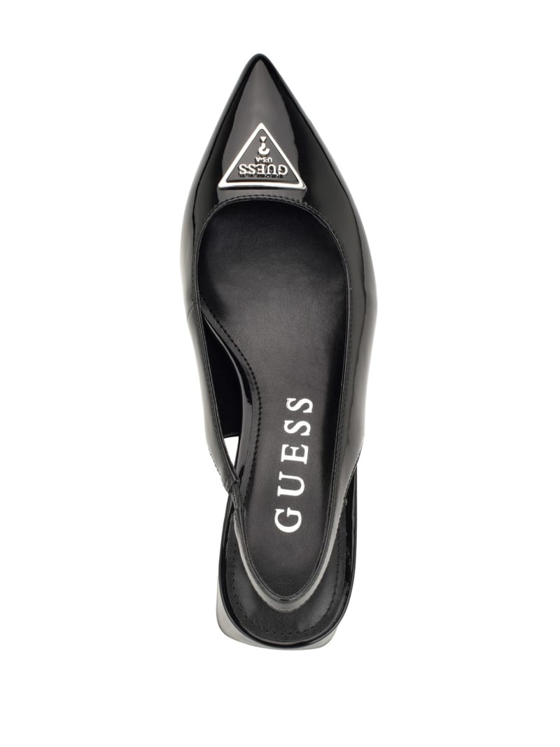 Guess Zanda Slingback Block Heels - Black 001 Guess Zanda Slingback Block Heels - Black 001