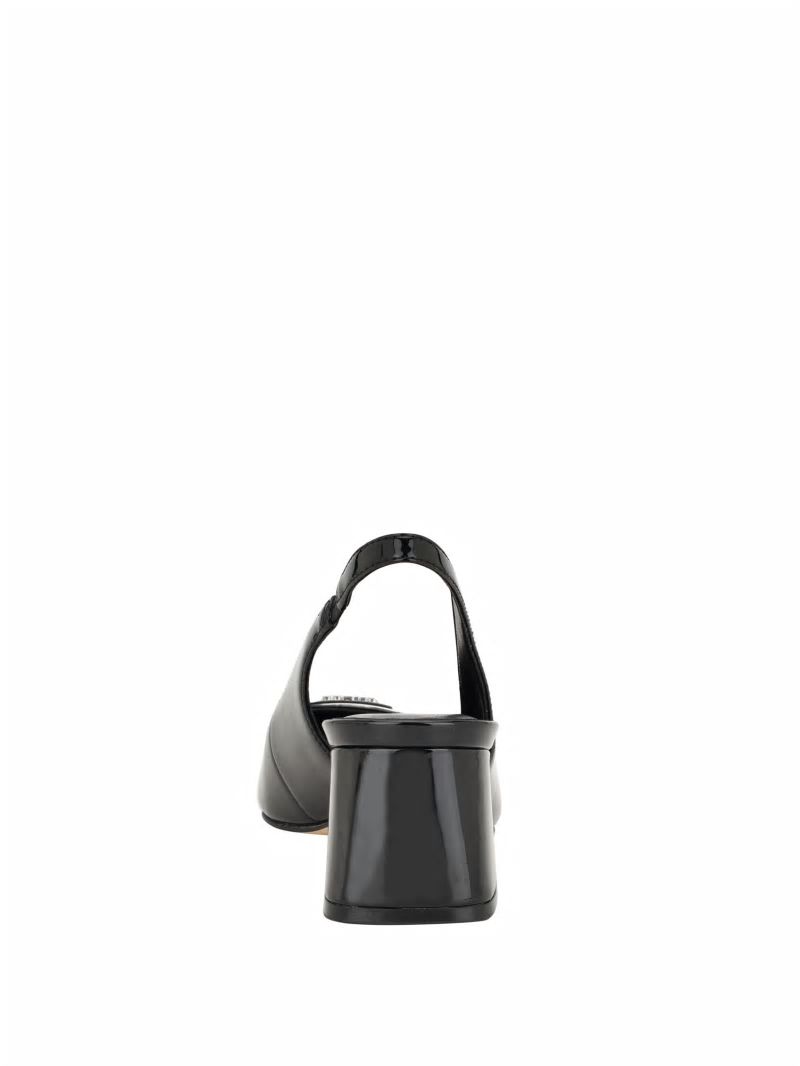 Guess Zanda Slingback Block Heels - Black 001 Guess Zanda Slingback Block Heels - Black 001