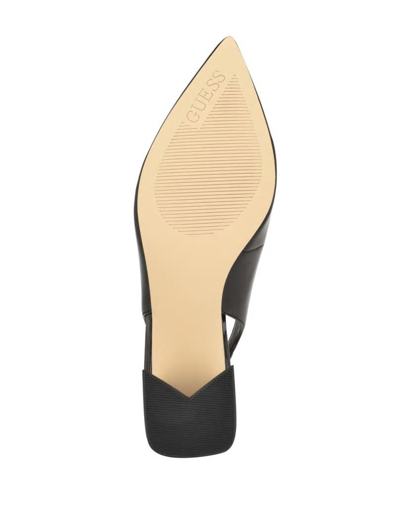 Guess Zanda Slingback Block Heels - Black 001 Guess Zanda Slingback Block Heels - Black 001