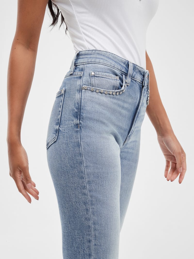 Guess Eco Girly Crystal Straight Jeans - Feel Pretty Guess Eco Girly Crystal Straight Jeans - Feel Pretty