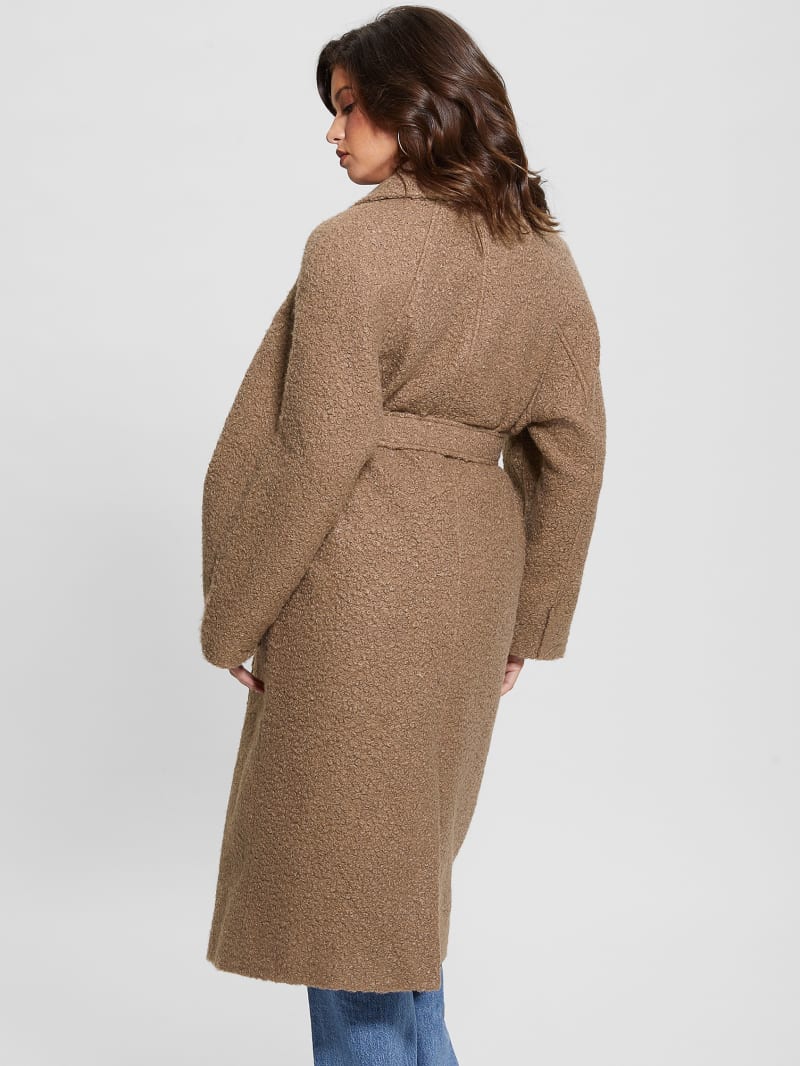 Guess Terry Belted Teddy Coat - Summer Clay Multi Guess Terry Belted Teddy Coat - Summer Clay Multi