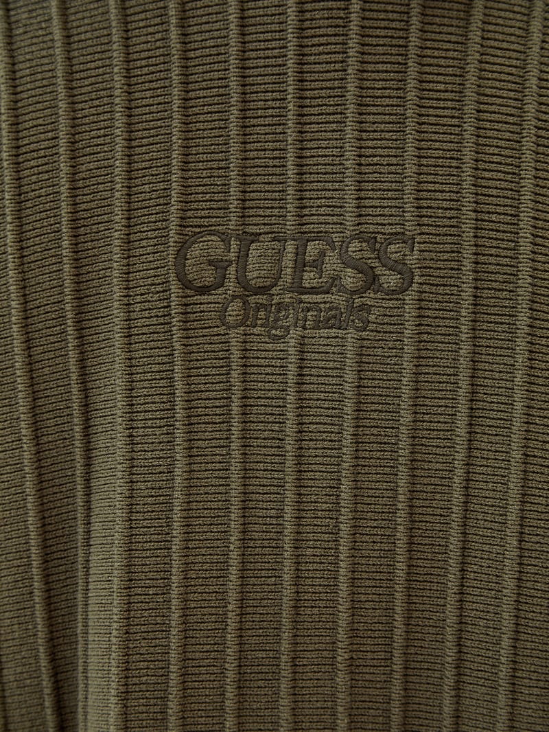 Guess GUESS Originals Eco Signature Sweater - Olive Morning Guess GUESS Originals Eco Signature Sweater - Olive Morning